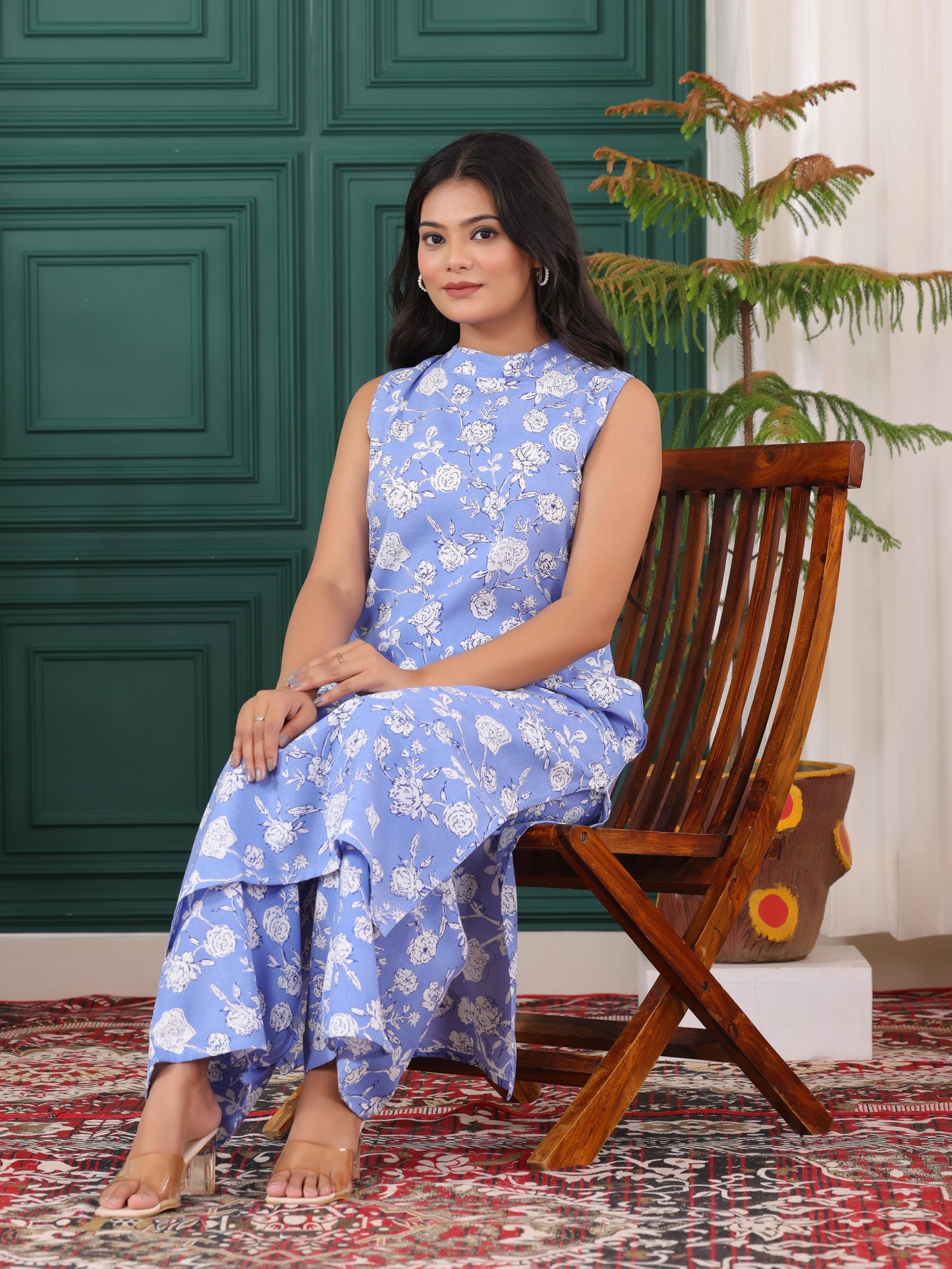 Printed Cotton Straight Kurta Set