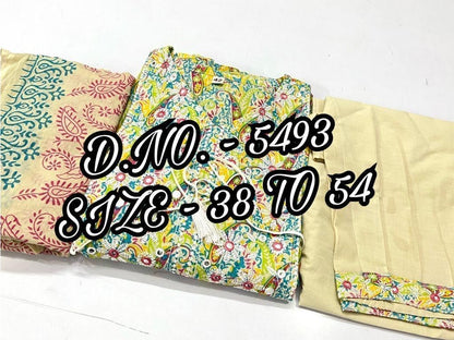 New Beautiful Pure Cotton Printed 3 Pcs. set.