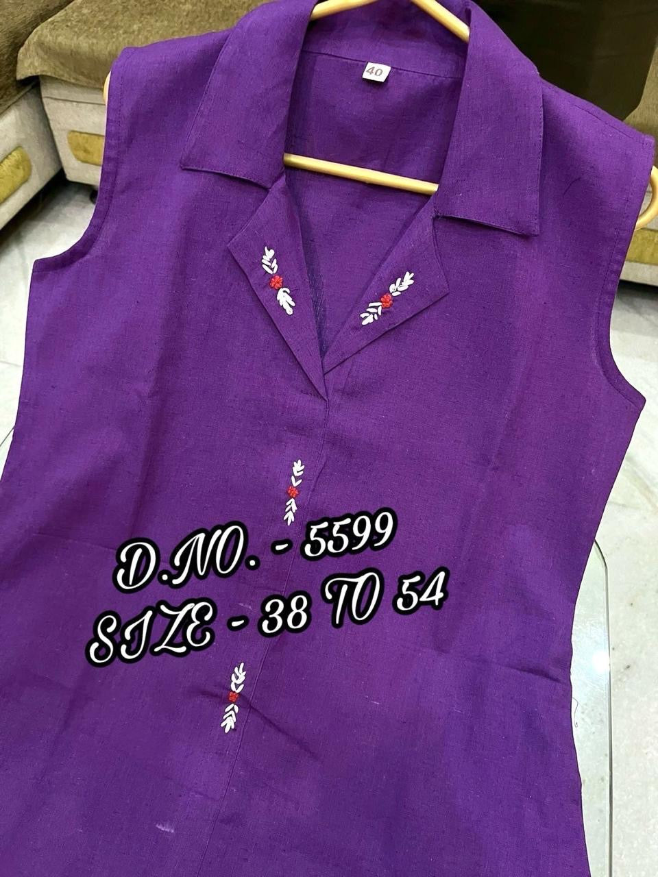 Pure Cotton Slub Fabric Kurta Pant Set.