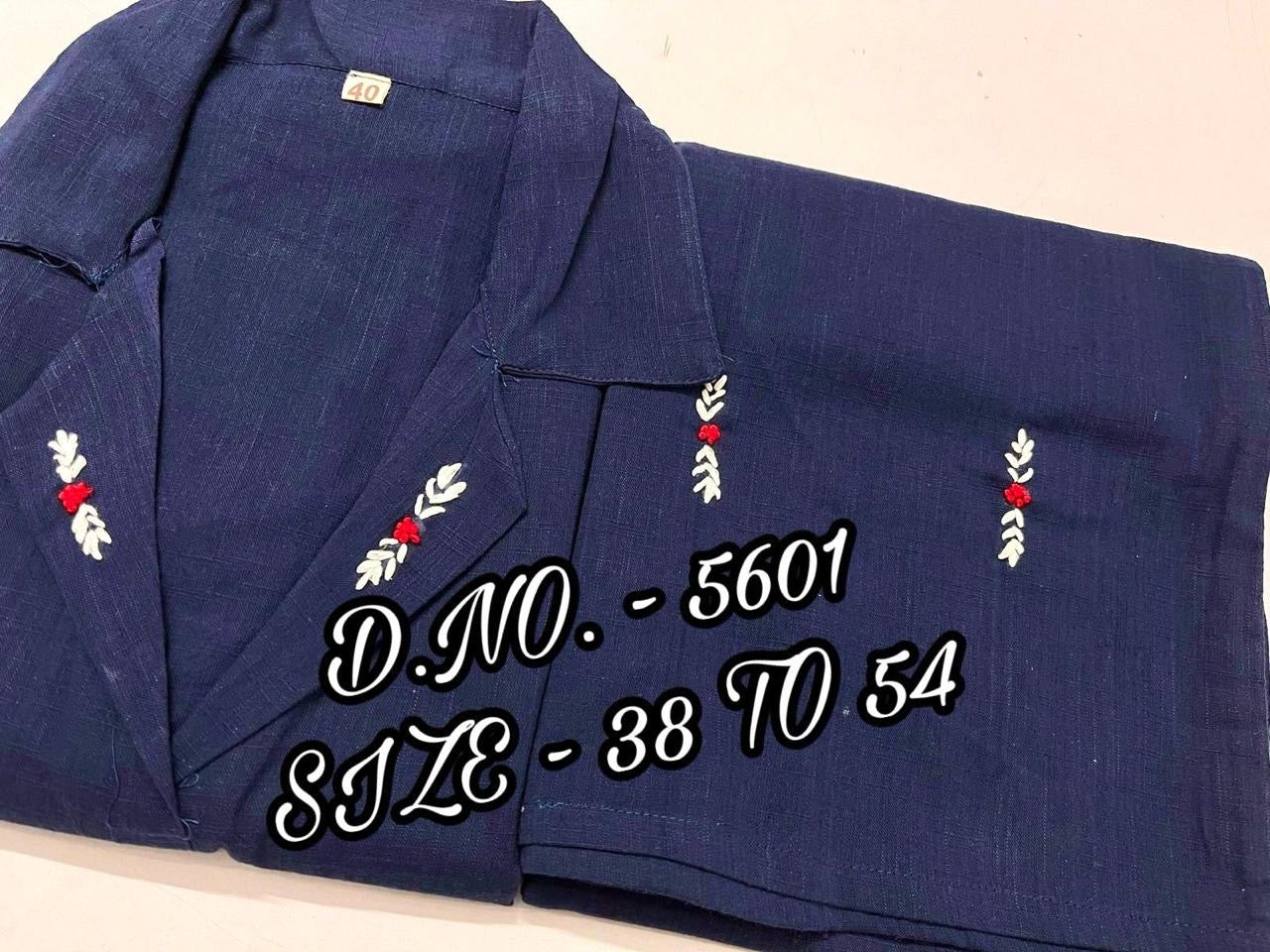 Pure Cotton Slub Fabric Kurta Pant Set.