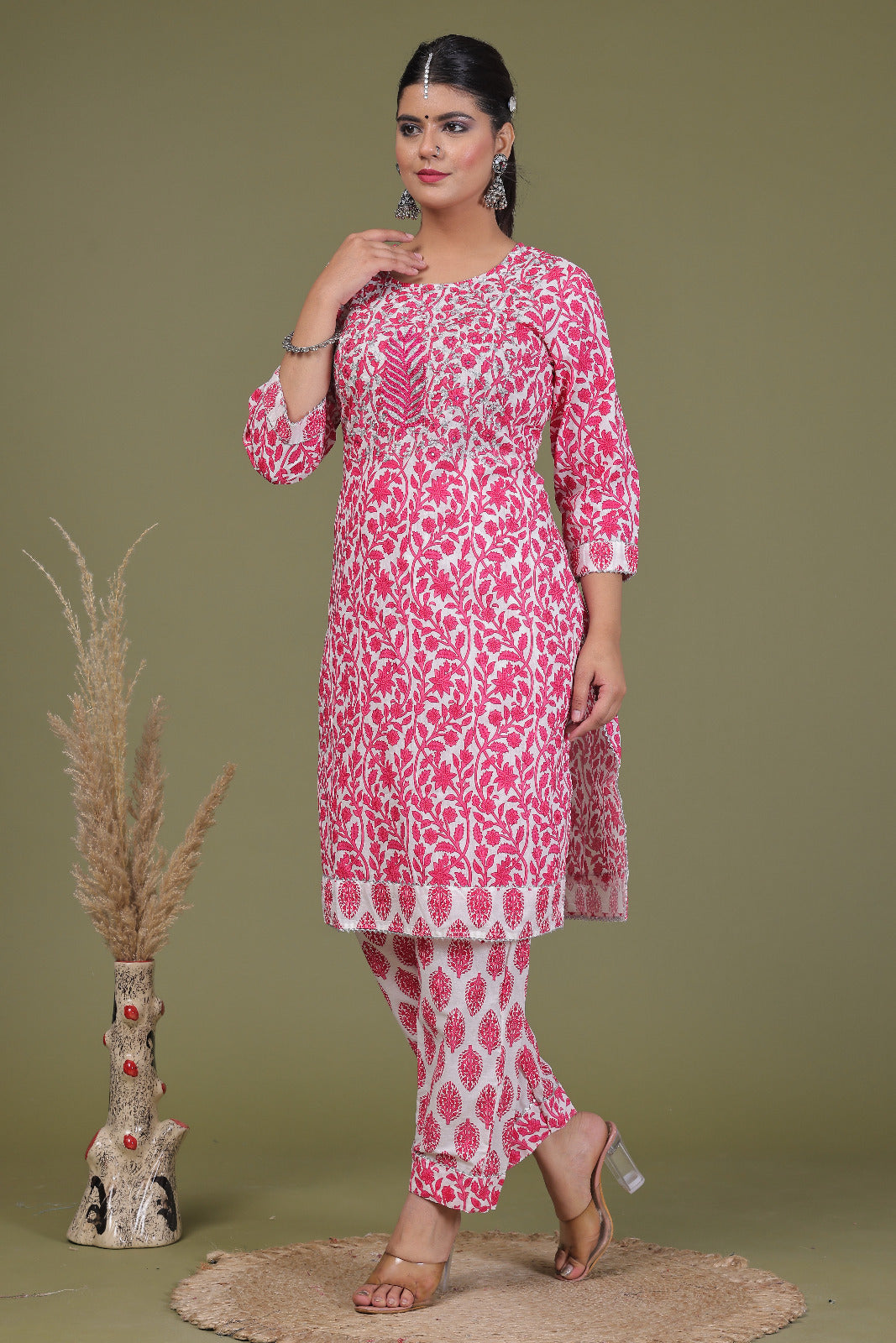 Pure Cotton Fabric Kurta And Pant Set.