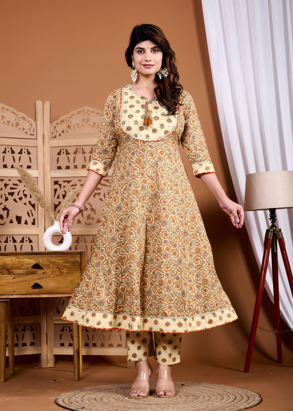 Elegant Rayon Kurti Set with Malmal Dupatta