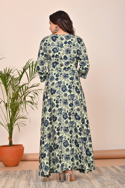 Graceful Rayon Kurti Set with Malmal Dupatta