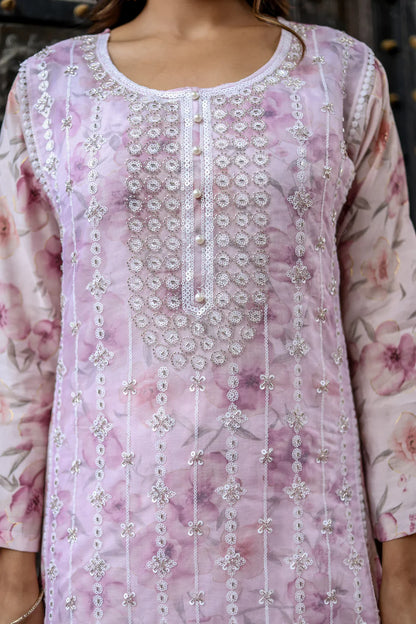 Elegant Roman Silk Kurti, Pant & Dupatta Set – New Launch