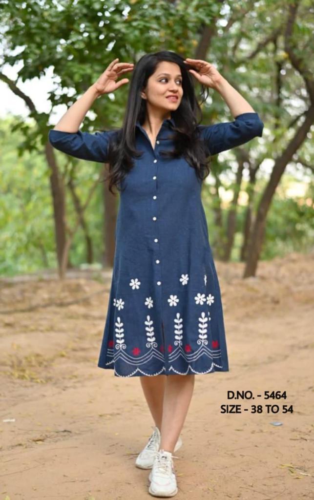 Pure Denim Fabric Single Stylish Pattern Kurta.