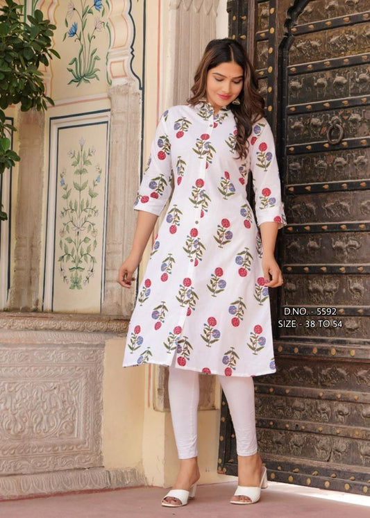 Pure Cotton Fabric Single Kurta For Ladies And Women.