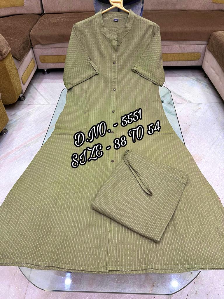 Pure Cotton Fabric Kurta And Pant Set.