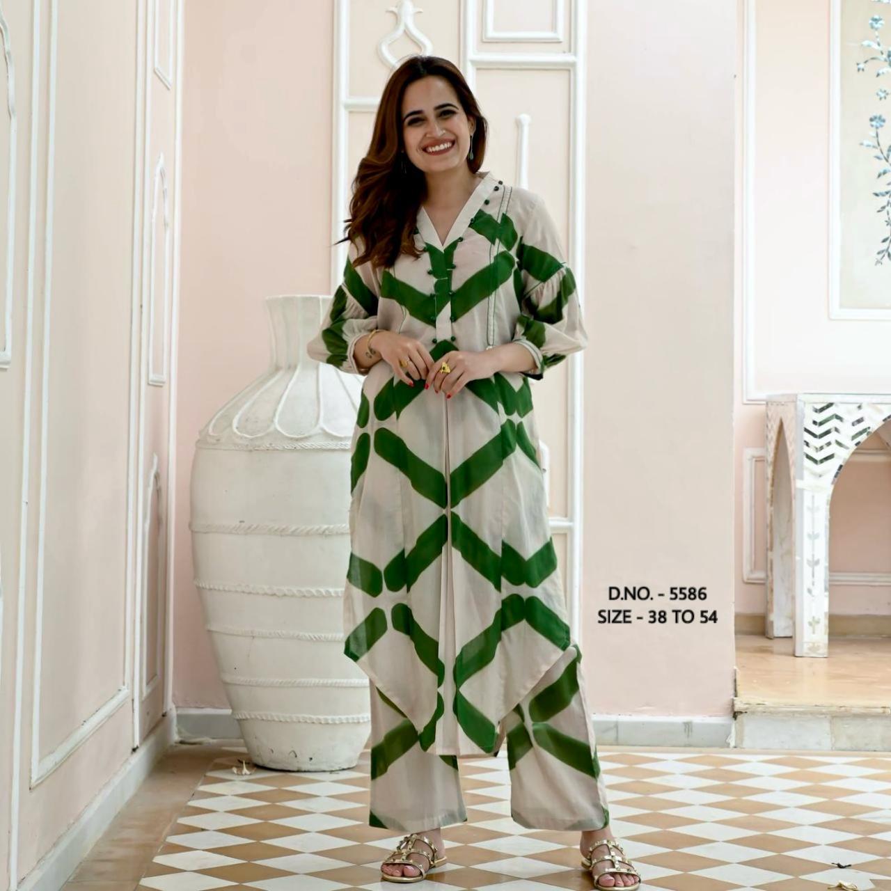 Heavy Rayon Digital print Fabric Kurta With Pant Coordset