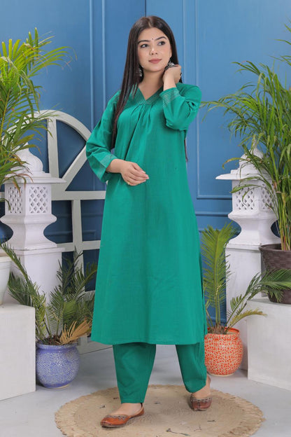 Pure Cotton Flex Kurta And Pant Set.