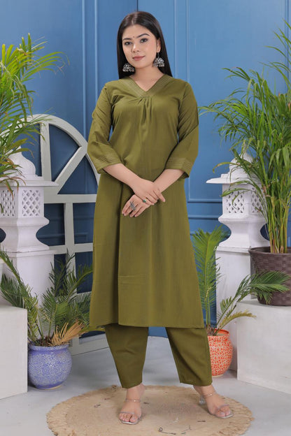 Pure Cotton Flex Kurta And Pant Set.