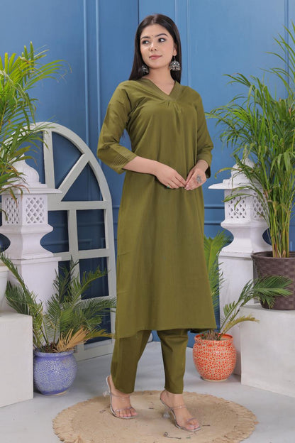 Pure Cotton Flex Kurta And Pant Set.