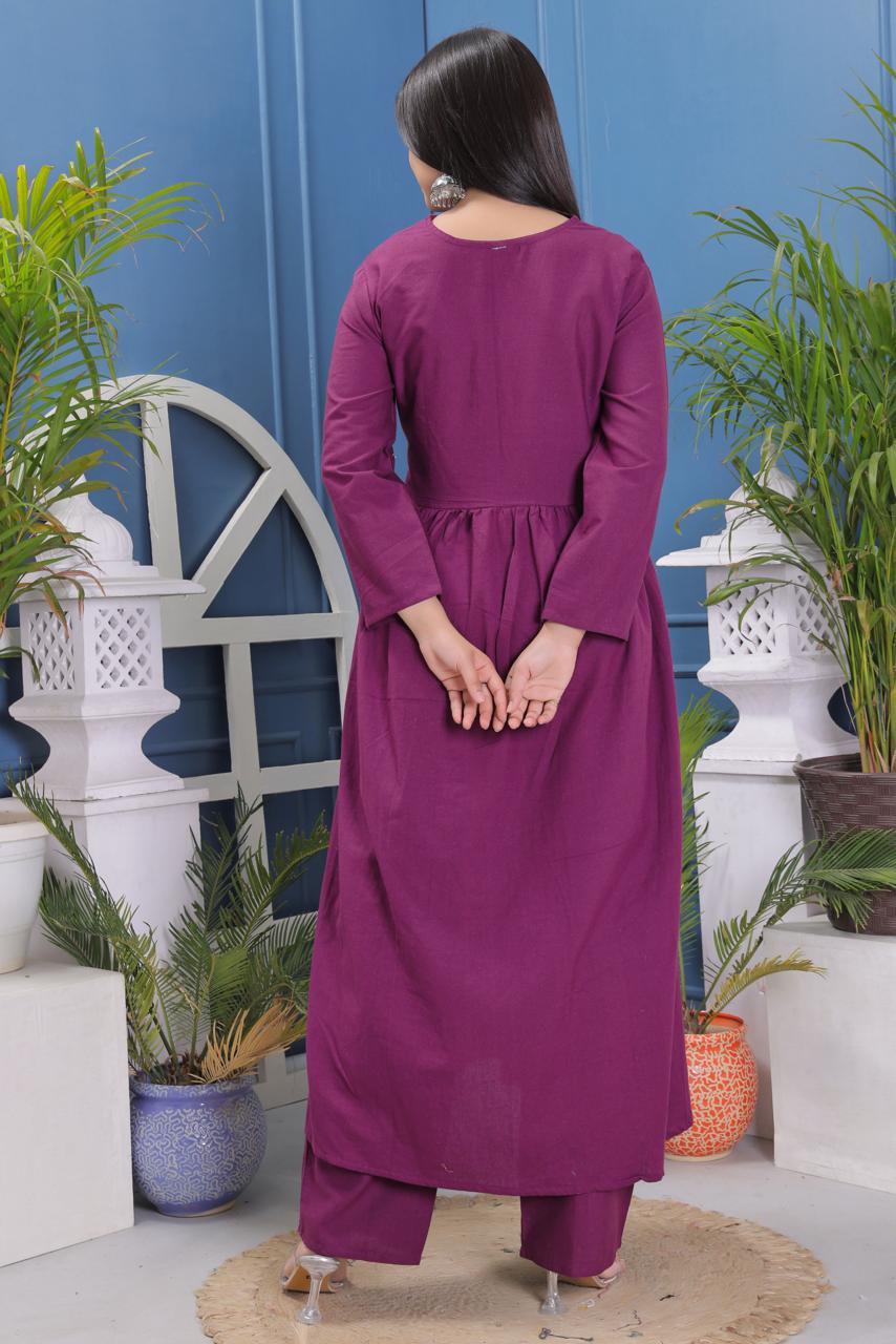 Pure Cotton Flex Kurta And Pant Set.