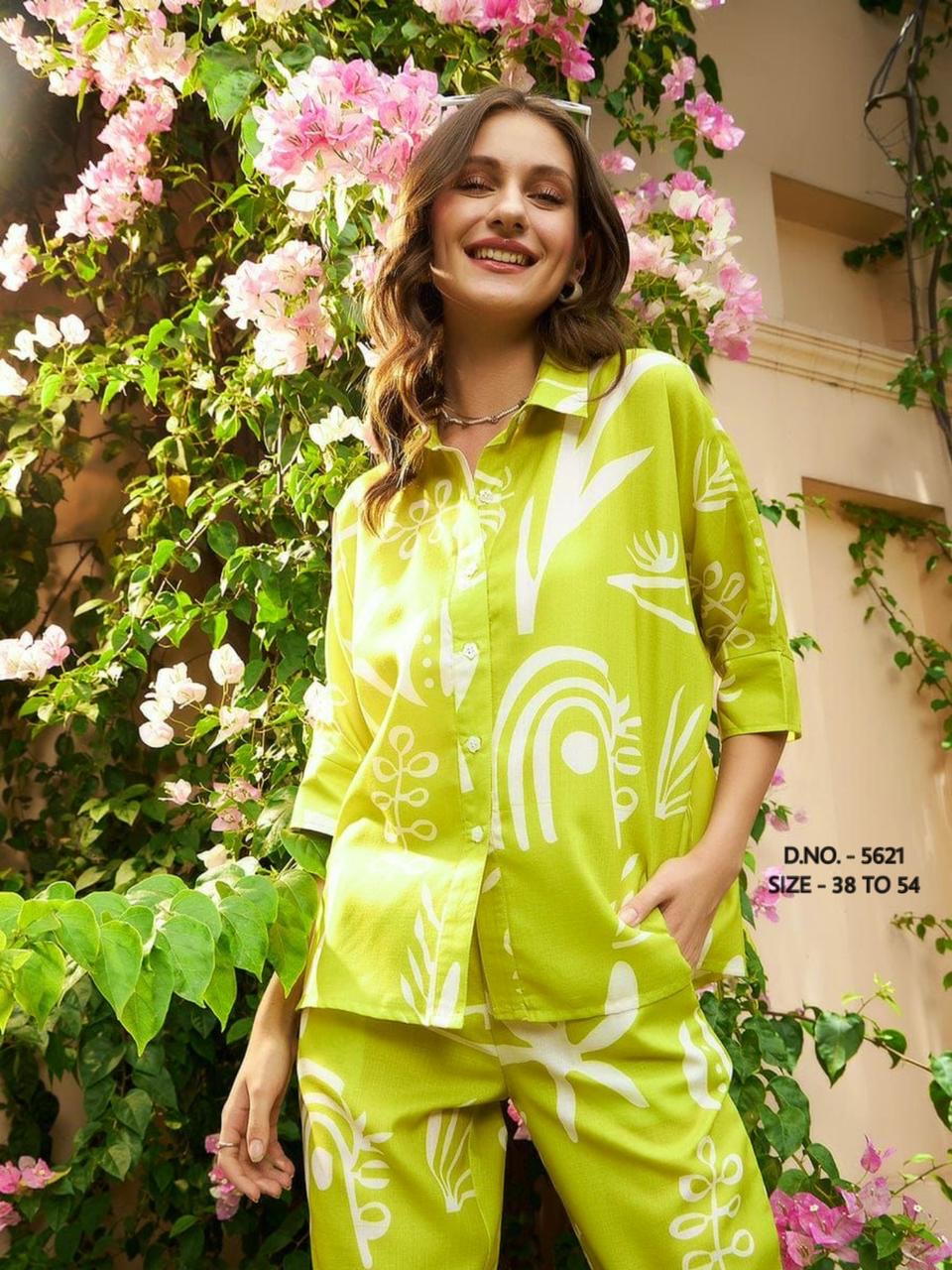 New Beautiful Printed Pure Rayon Fabric Kurta And Pant Set.