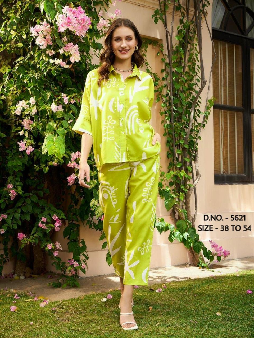 New Beautiful Printed Pure Rayon Fabric Kurta And Pant Set.