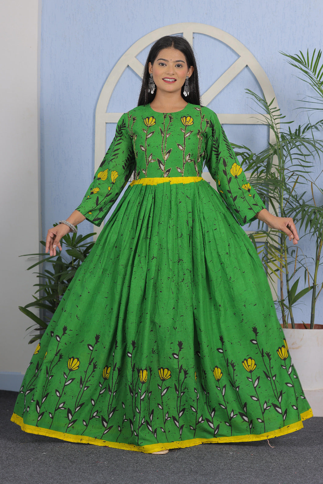 Elegant Ethnic Printed Gown